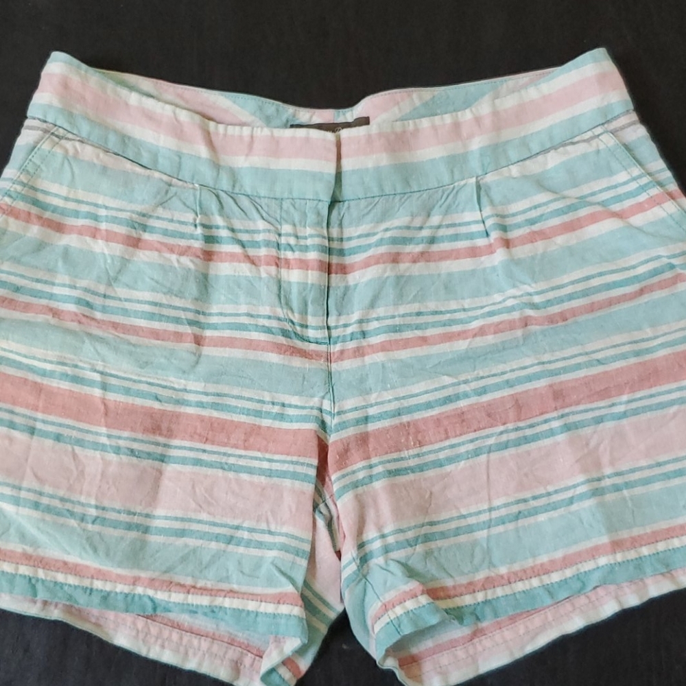 Tommy Bahama Linen Shorts Blue Pink